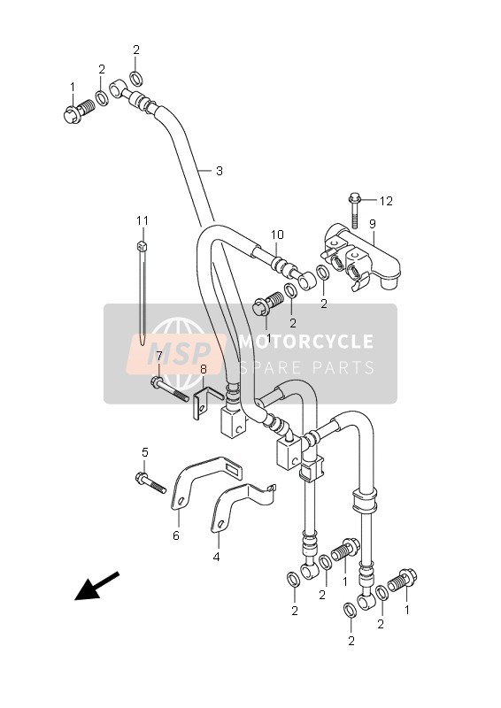 Suzuki UH125 BURGMAN 2007 Manguera de freno para un 2007 Suzuki UH125 BURGMAN